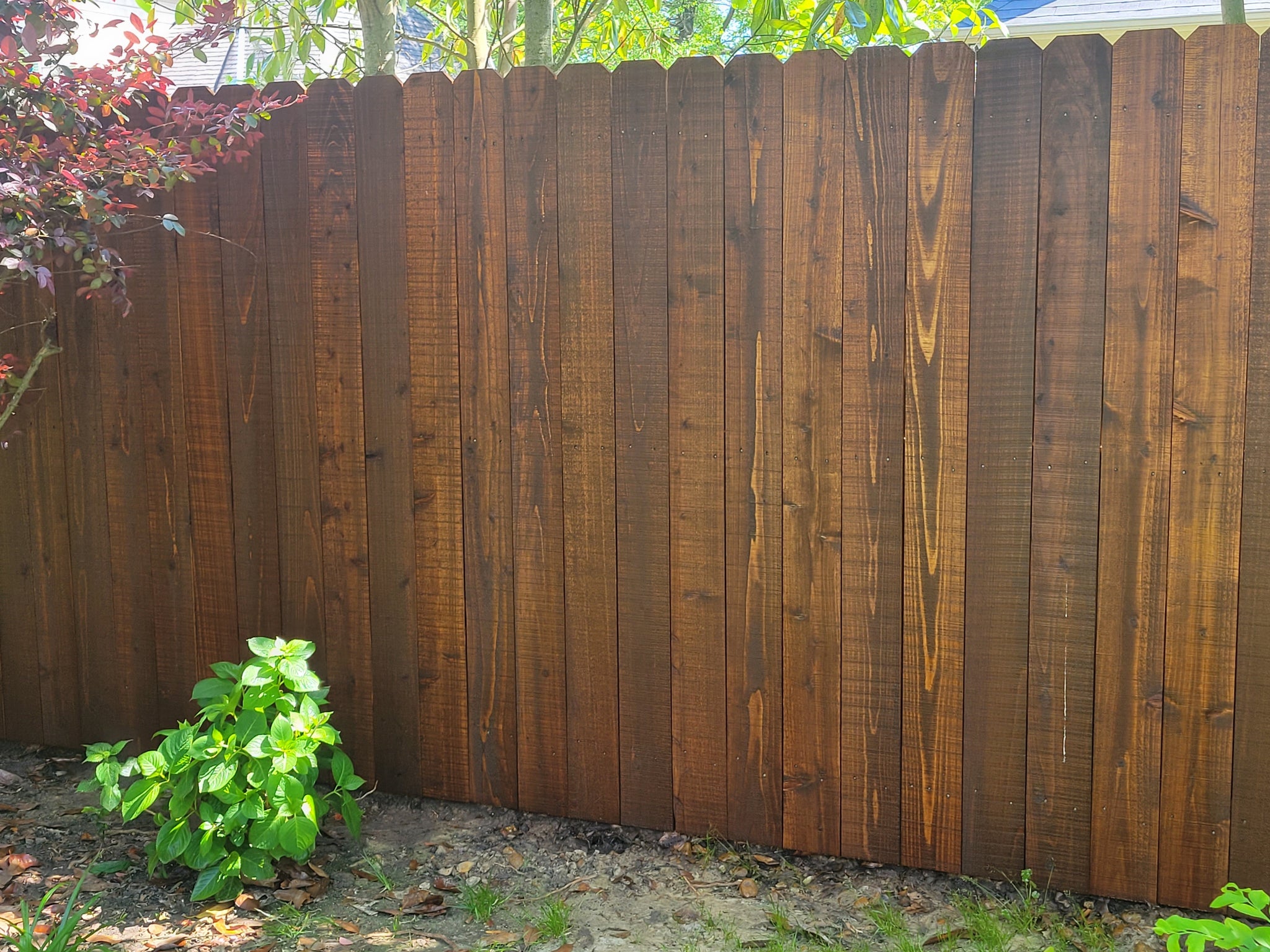 tobacco fence stain dark wood BEHR 1 gal. #N230-7 Rustic Tobacco Solid Color House and Exterior Wood Stain 03001 outdoor furniture and other wood surfaces. Semi-Transparent Wood Stain & Sealer